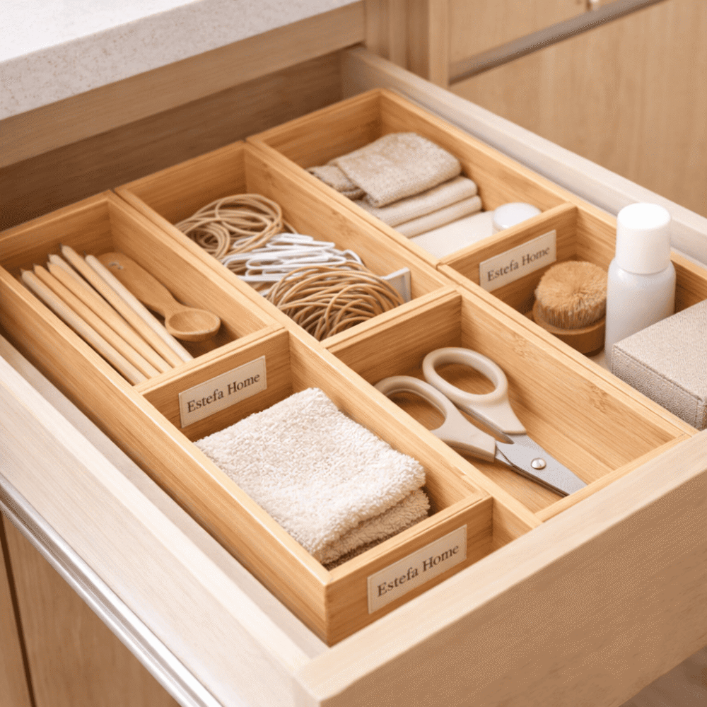 Organizador de Cajón de Bambú