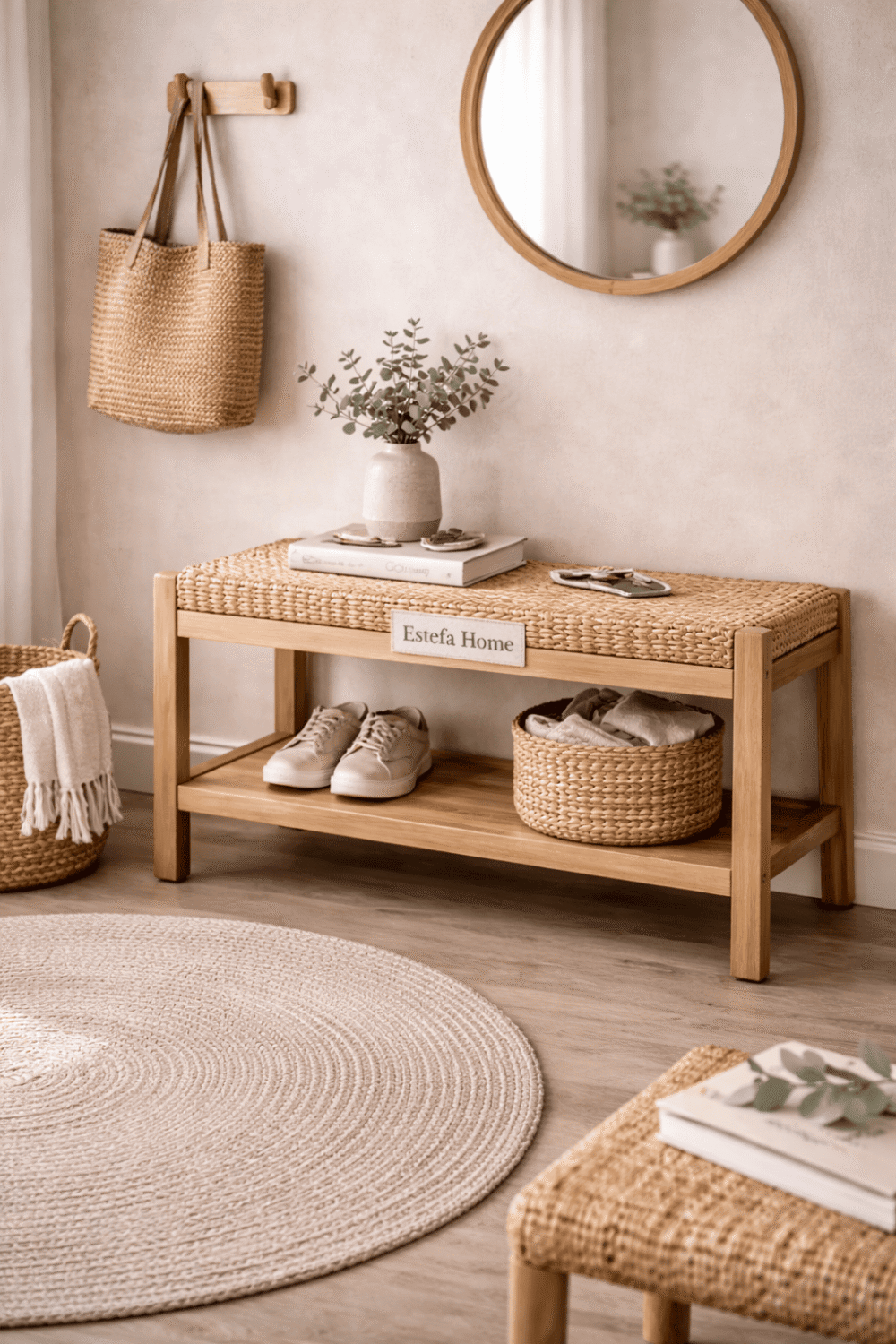 Banco de Entrada con Estante