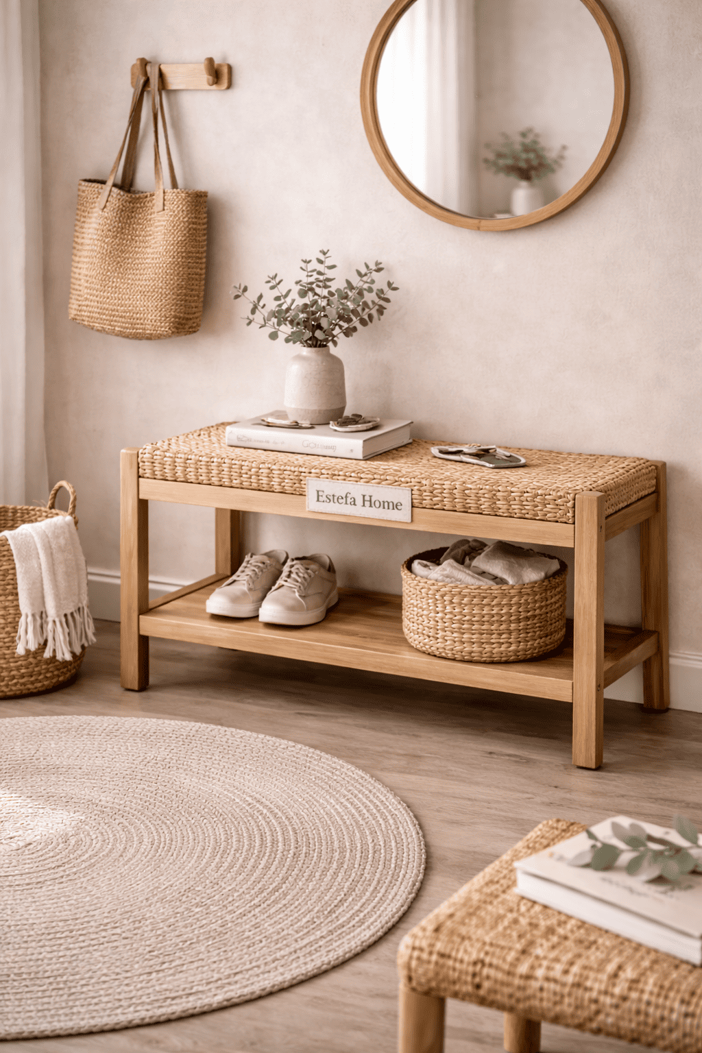 Banco de Entrada con Estante